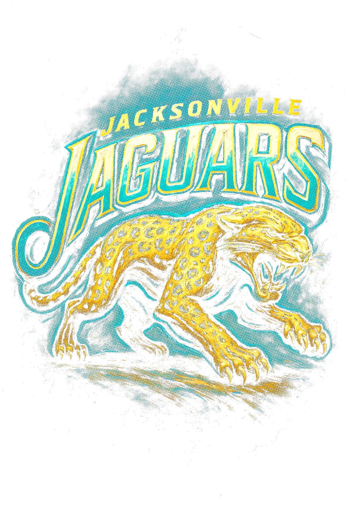 Jaguars "Halftone" (Black Backround)
