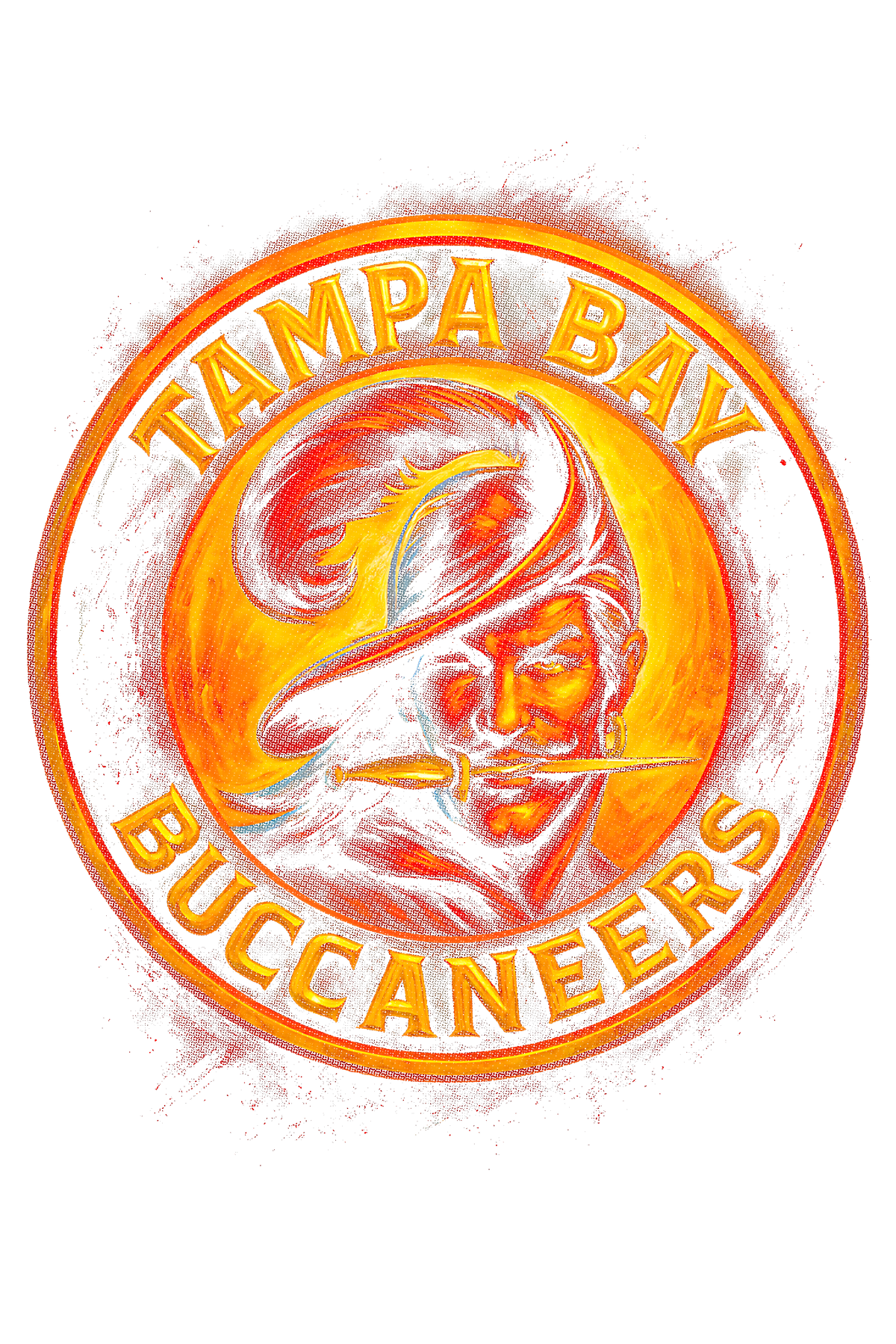 Buccaneers "Halftone" (Black Backround)