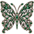 New York Jets Jeweled Butterfly DTF transfer