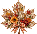 Autumn Maple Leaf Embroidery Look DTF transfer
