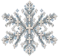 Icy Cross Snowflake DTF transfer