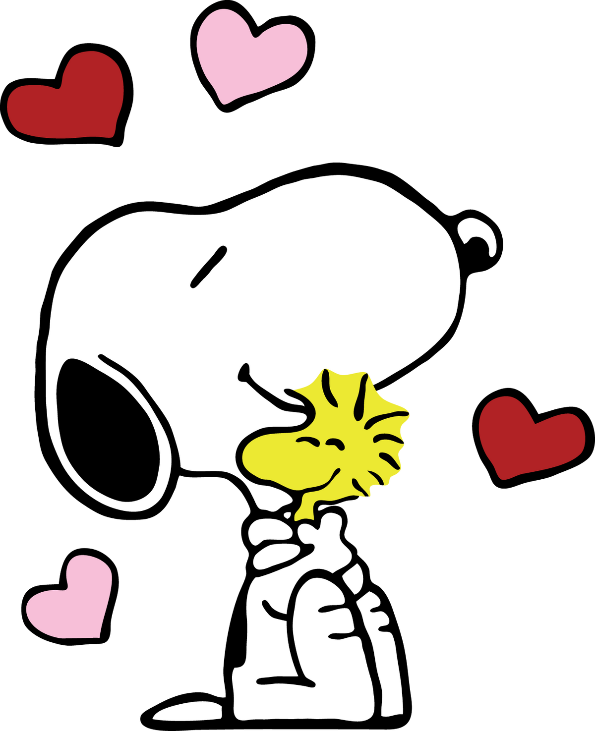 Snoopy and Woodstock Hearts DTF transfer
