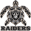 Las Vegas Raiders Jeweled Sea Turtle DTF transfer