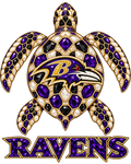 Baltimore Ravens Jeweled Sea Turtle DTF transfer