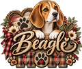 Beagle Mom Rustic Plaid DTF transfer