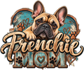 Frenchie Mom Rustic Heart DTF transfer