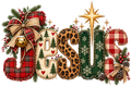 Rustic Stitched Christmas Jesus DTF transfer