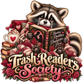 Trash Readers Society Raccoon DTF transfer