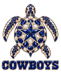 Dallas Cowboys Jeweled Sea Turtle DTF transfer