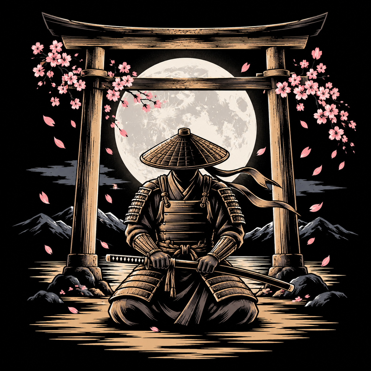 Samurai Halftone (black backroud reqd)