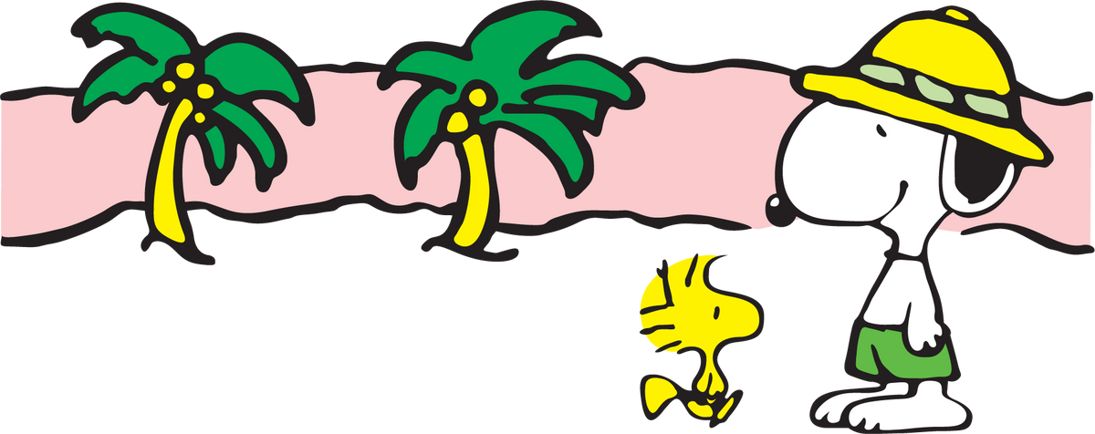 Snoopy and Woodstock at the Beach DTF transfer