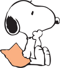 Snoopy Holding a Pillow DTF transfer