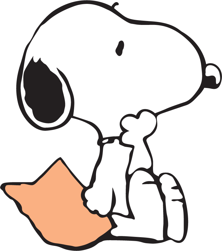 Snoopy Holding a Pillow DTF transfer