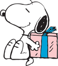 Snoopy with Birthday Present DTF transfer