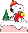 Snoopy and Woodstock Christmas Tree DTF transfer
