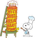 Chef Snoopy Birthday Cake DTF transfer