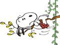 Snoopy Napping in a Tree DTF transfer