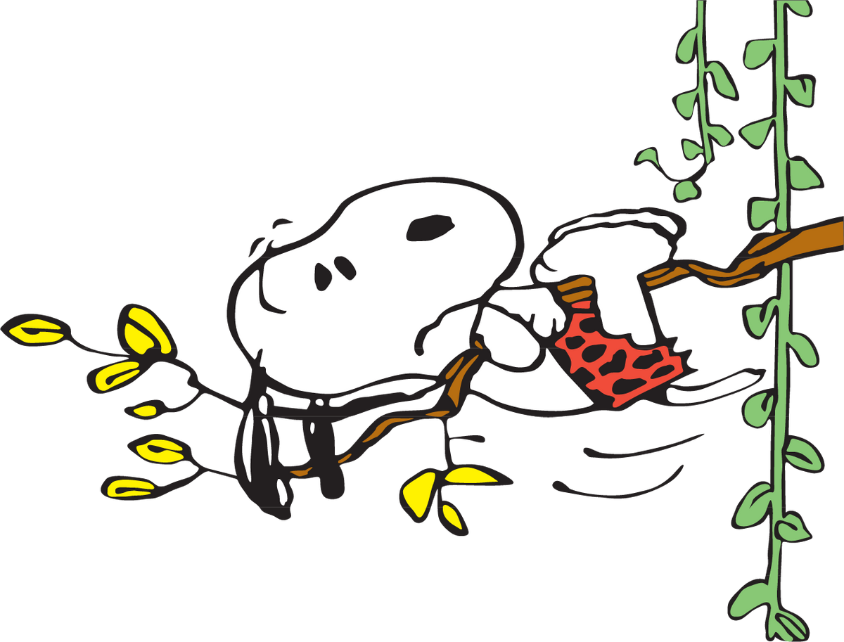 Snoopy Napping in a Tree DTF transfer