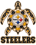 Pittsburgh Steelers Jeweled Sea Turtle DTF transfer