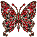 Tampa Bay Buccaneers Jeweled Butterfly DTF transfer