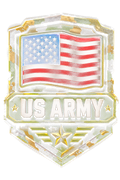 US Army with Flag Halftone transfer
