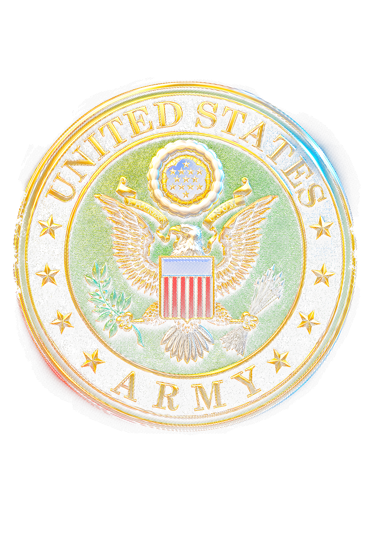 United States Army shown on a black background