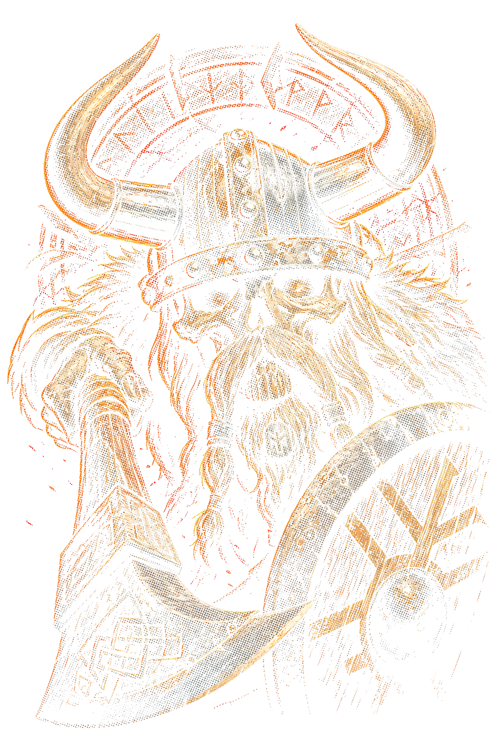 Viking 002 halftone DTF transfer