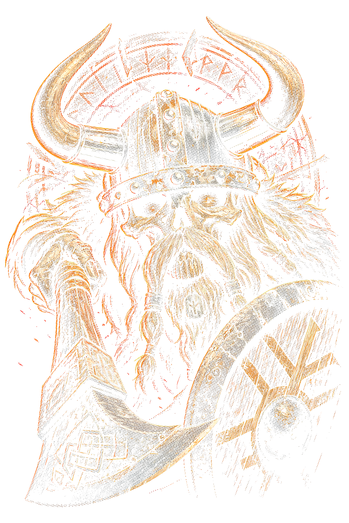 Viking 002 halftone DTF transfer