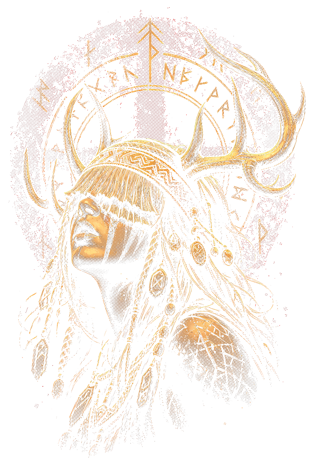 Viking 012 halftone DTF transfer