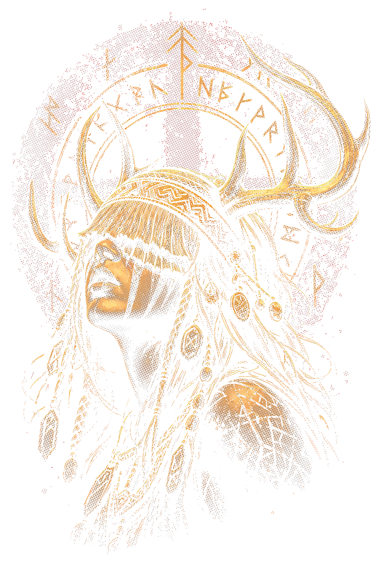 Viking 012 halftone DTF transfer