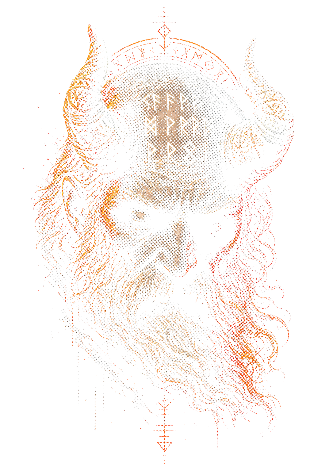 Viking 020 halftone DTF transfer