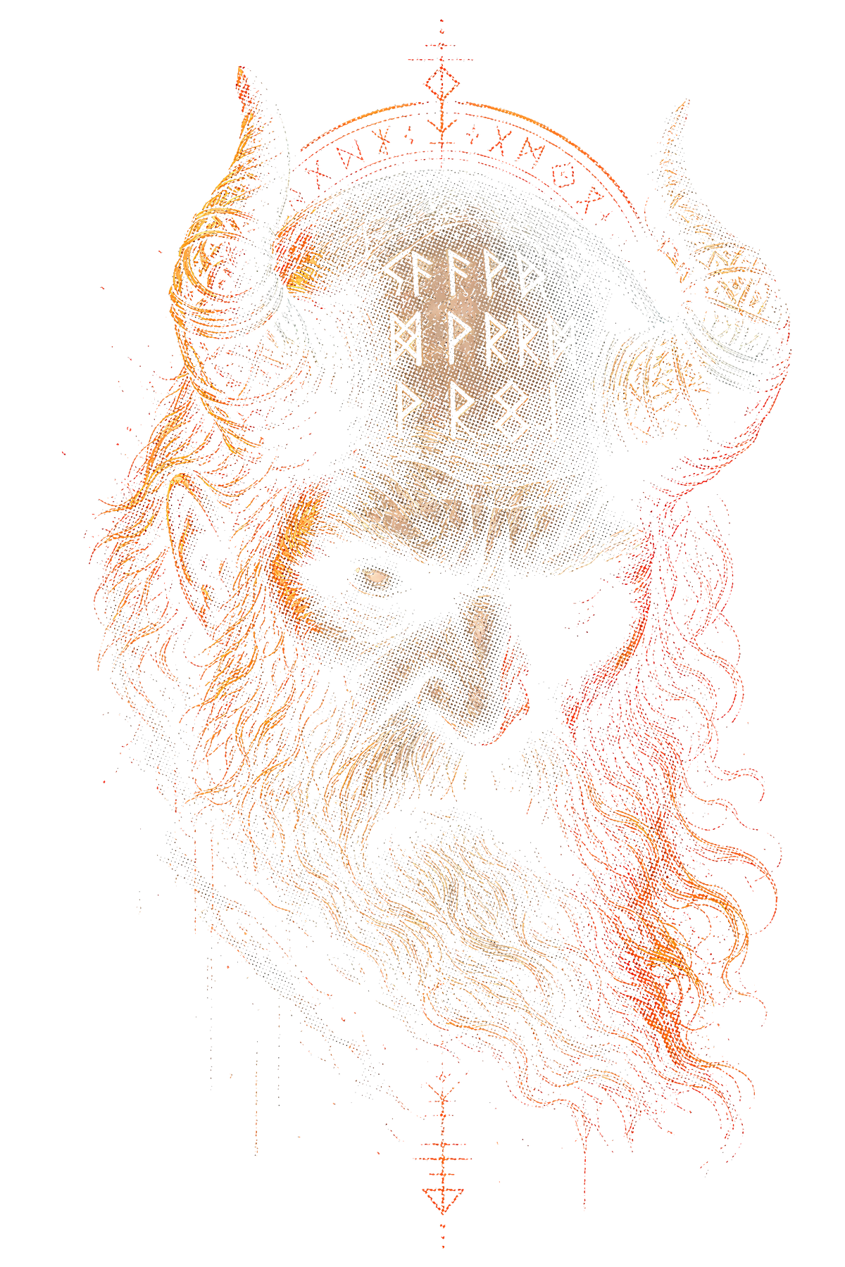 Viking 020 halftone DTF transfer