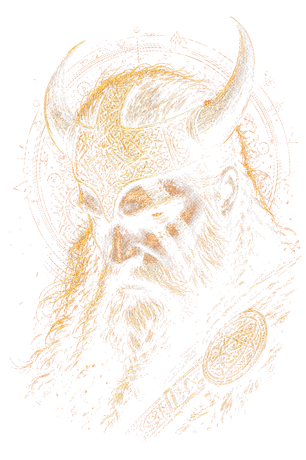 Viking 022 halftone DTF transfer