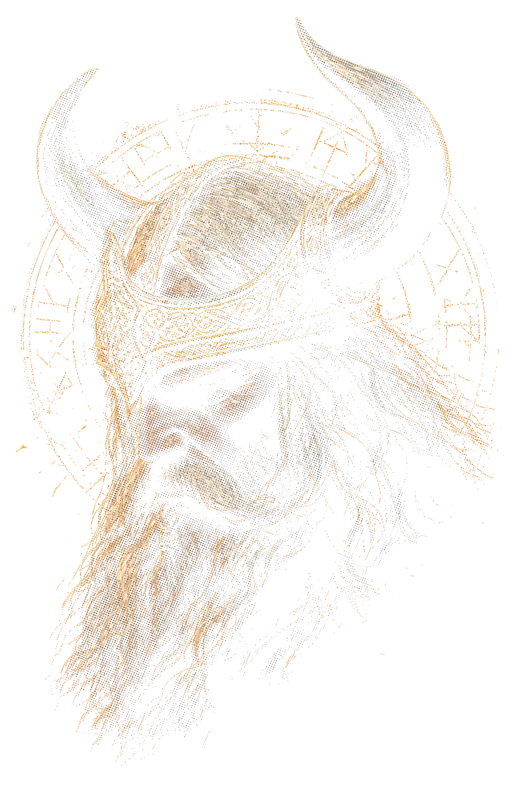 Viking 023 halftone DTF transfer