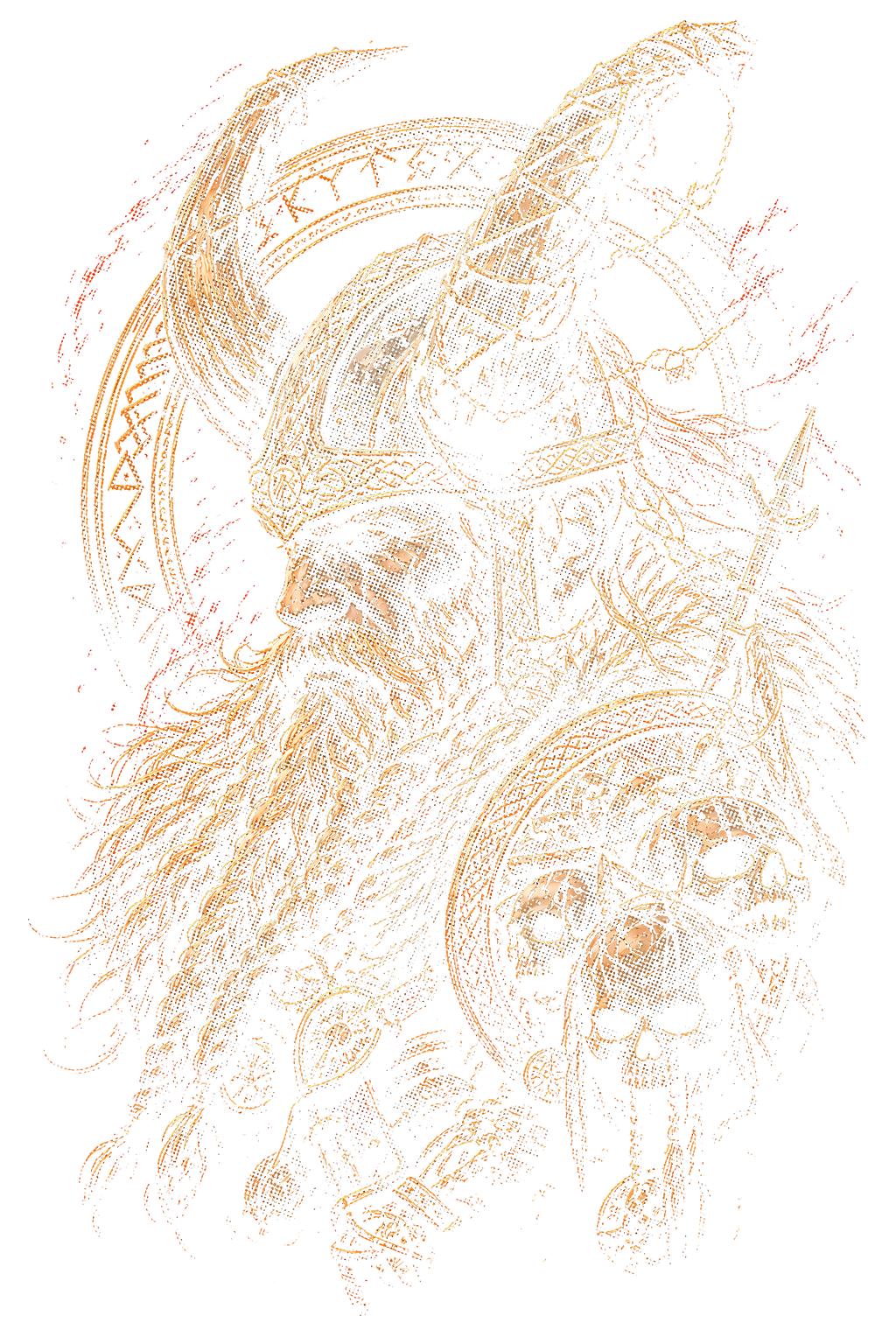 Viking 024 halftone DTF transfer