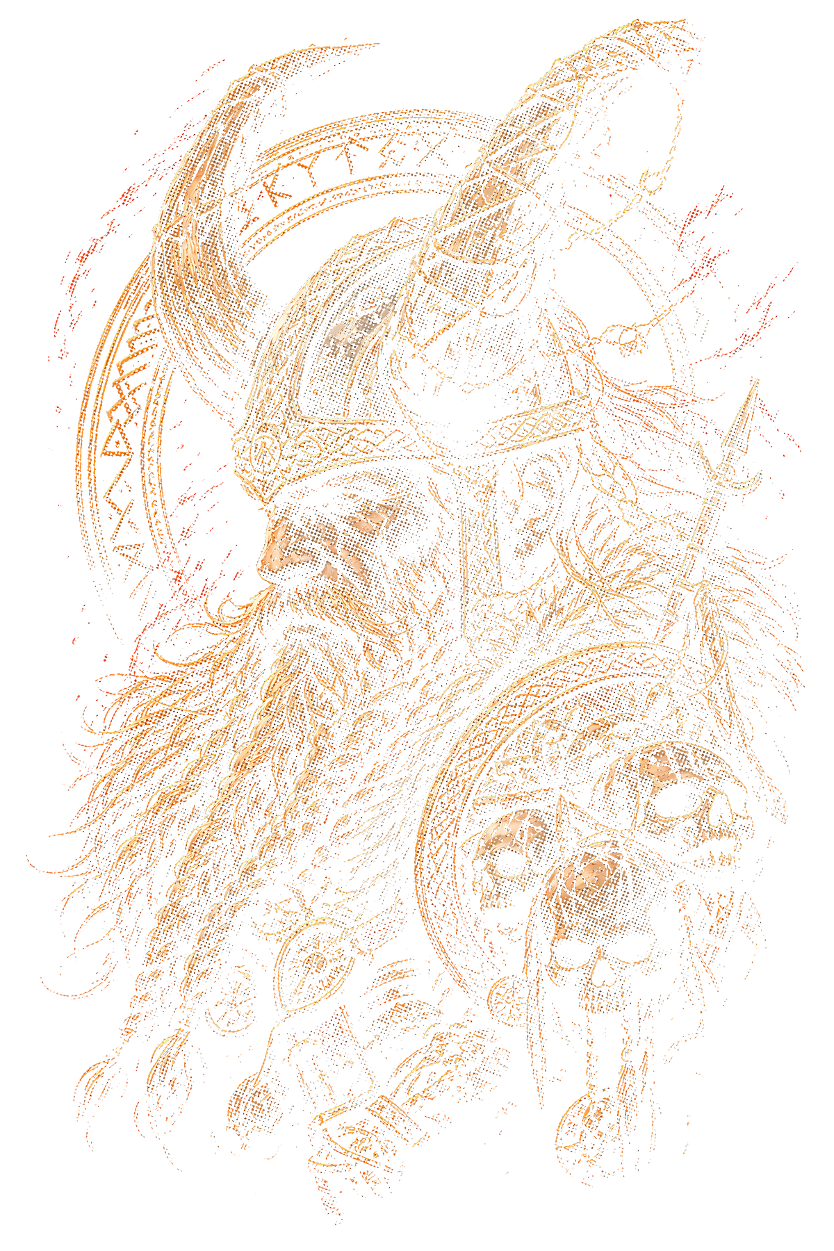 Viking 024 halftone DTF transfer
