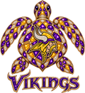 Minnesota Vikings Jeweled Sea Turtle DTF transfer