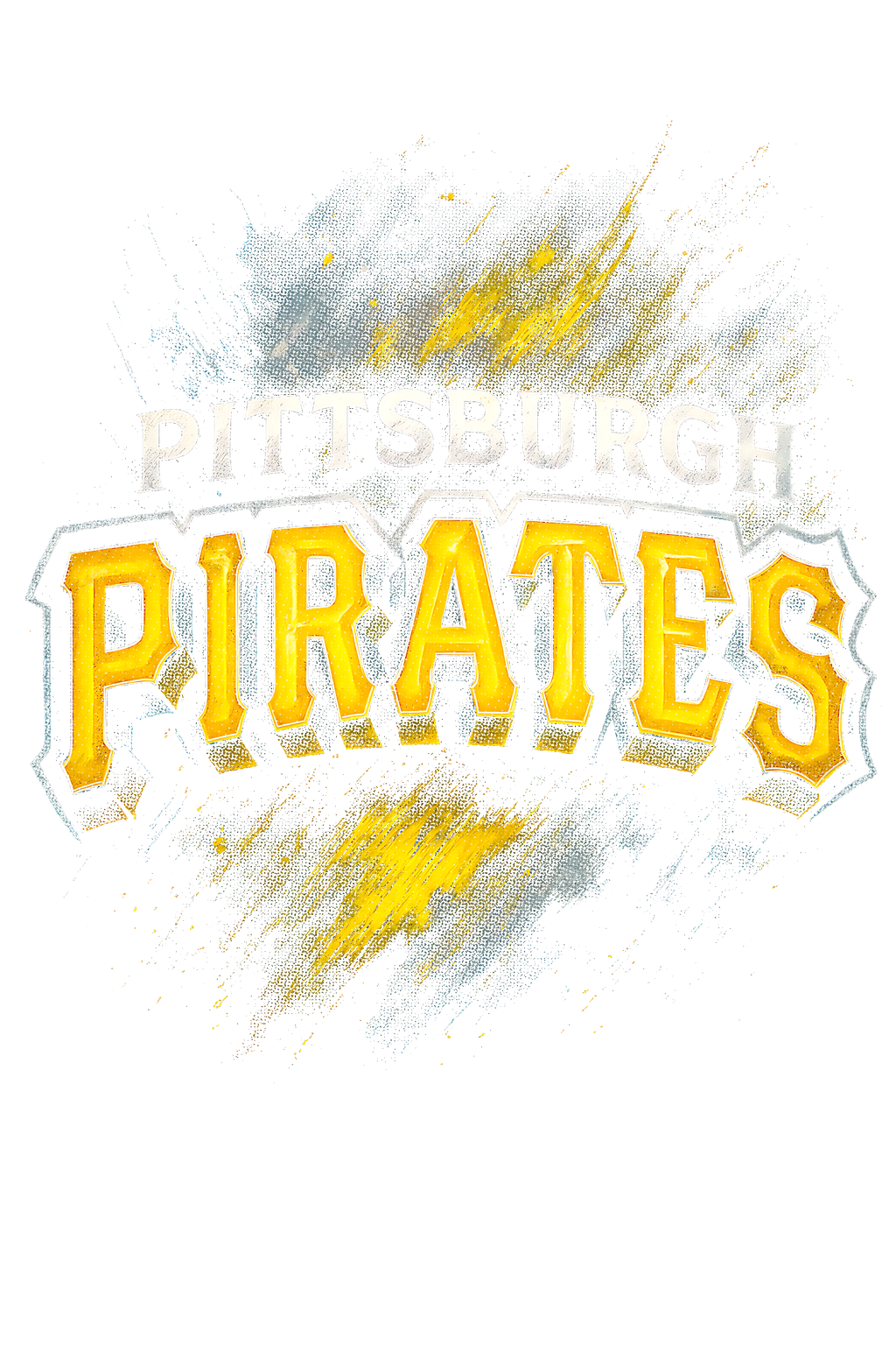 Pittsburgh Pirates Halftone shown on a black background