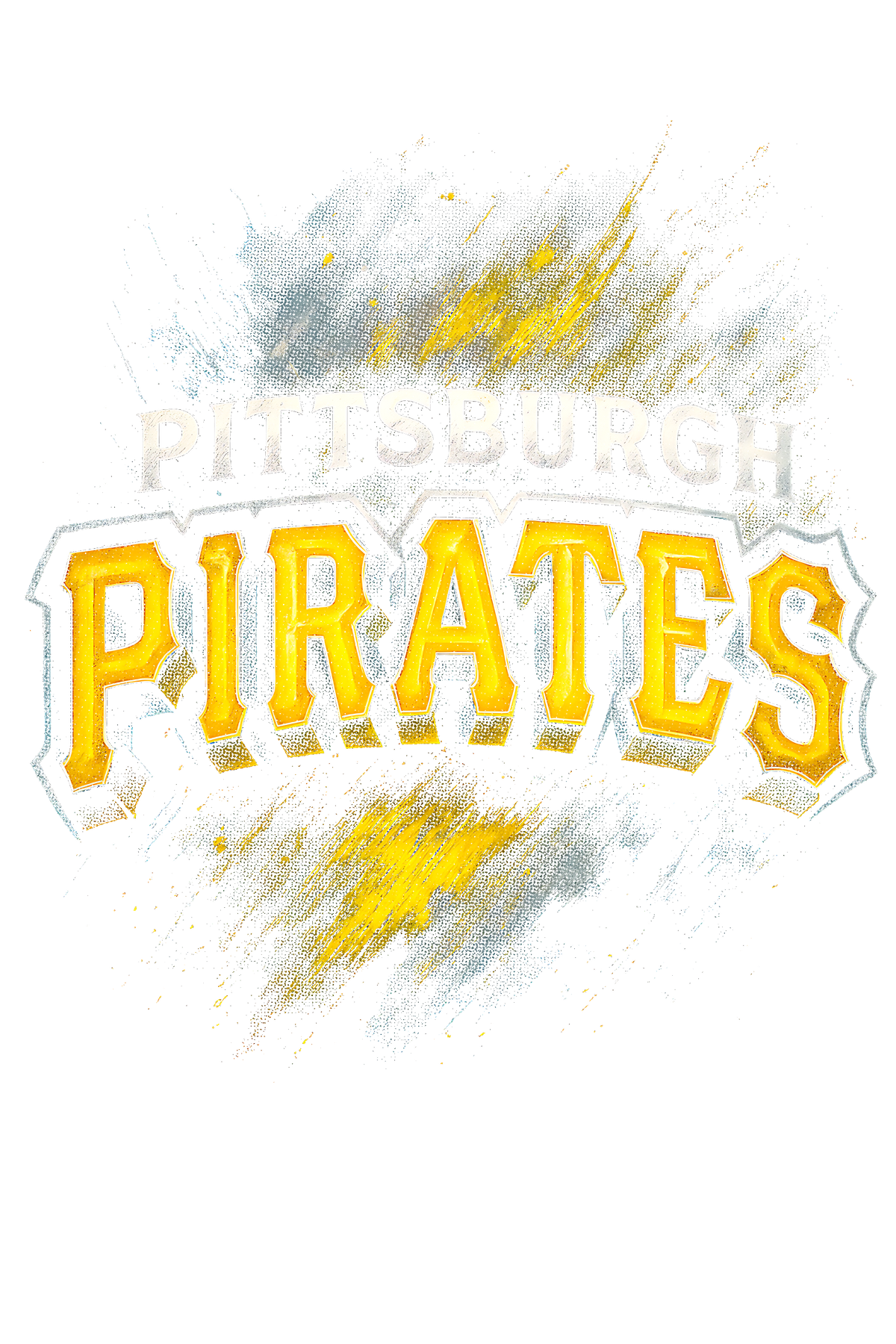 Pittsburgh Pirates Halftone shown on a black background