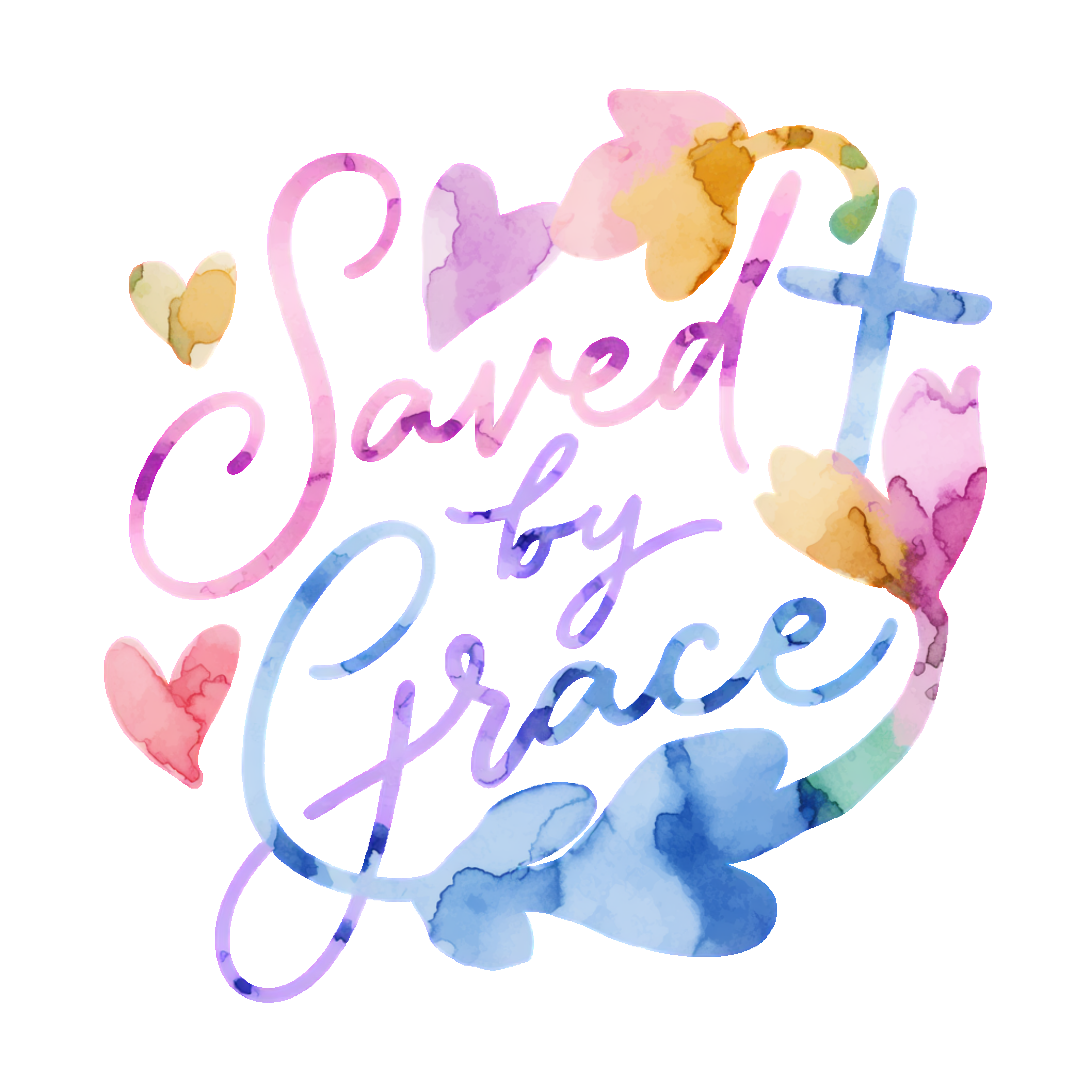 Saved By Grace (water color)
